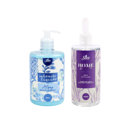 Kit Sabonete Líquido Algas Marinhas + Água Perfumada Lavanda 500ml