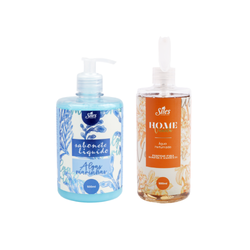 Kit Sabonete Líquido Algas Marinhas + Água Perfumada Vanilla 500ml