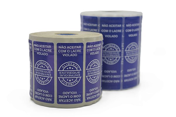 ETIQUETAS LACRE DE SEGURANÇA - SUPER COLA 70X30mm