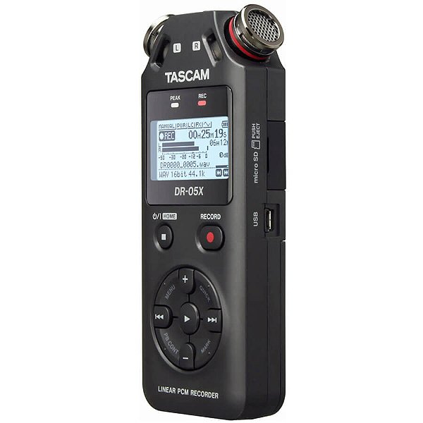 Tascam DR-05X Gravador de Áudio Portátil com Microfone Estéreo