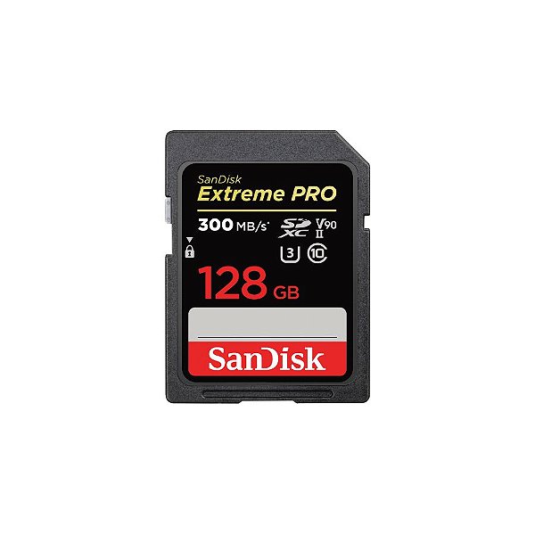 Cartão De Memória SanDisk Extreme Pro 300-260MB/s 128GB