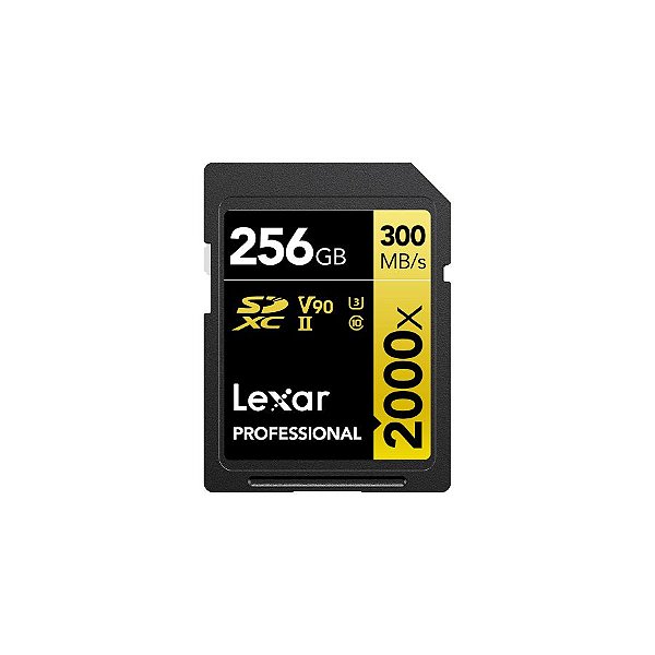 Cartão de Memória Lexar SD Professional Gold 2000X 256GB