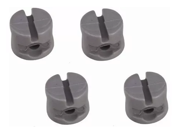 Porca Cilíndrica Plástica 12x9mm - Cinza (pacote C/ 100)