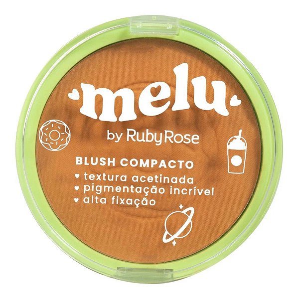 Blush Compacto Melu Cor Pumpkin Ruby Rose