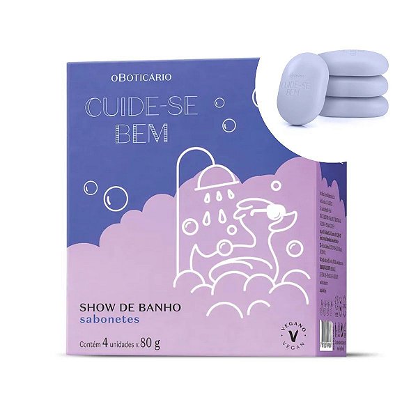 Sabonete Em Barra O Boticário Cuide-Se Bem Show de banho 80g Cx4un