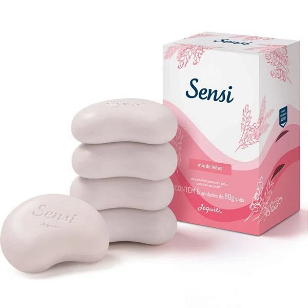 Sabonete Hidratante Sensi Jequiti Mix De Leites 80g Cx5un