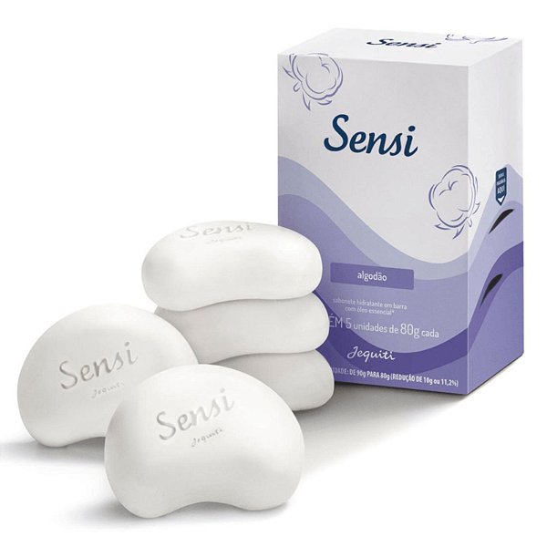 Sabonete Hidratante Sensi Jequiti Algodão 80g Cx5un