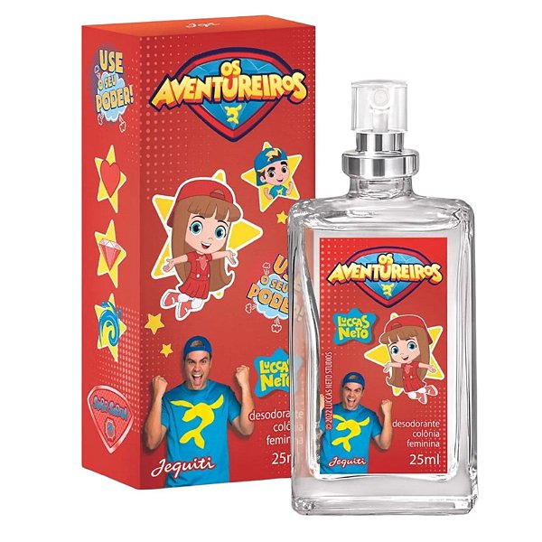 Desodorante Colônia Feminina Luccas Neto os Aventureiros Jequiti 25ml