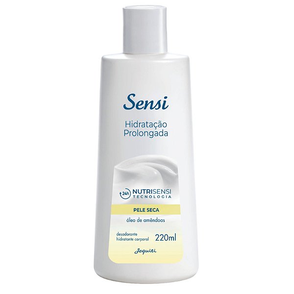 Desodorante Hidratante Corporal Sensi Pele Seca Óleo de Amêndoas Jequiti 220ml