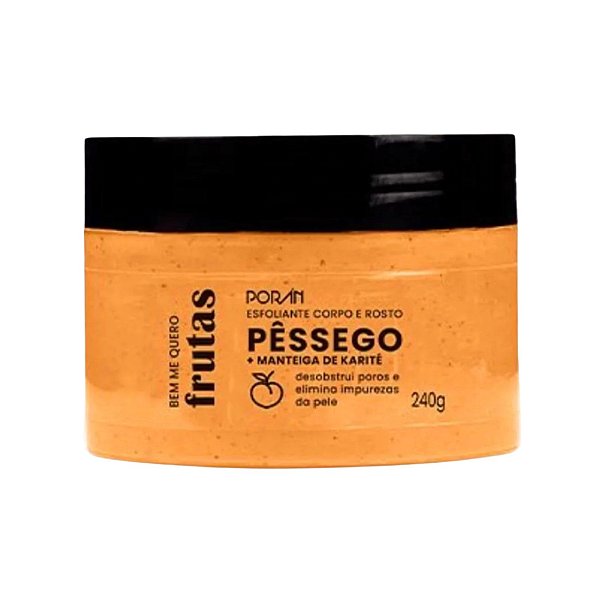 Esfoliante Corpo e Rosto Pêssego Porán 240g