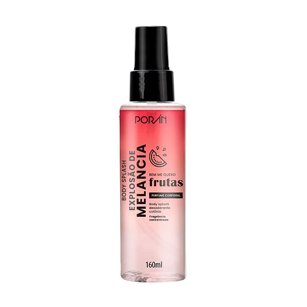 Body Splash Desodorante Colônia Explosão de Melancia Porán 160ml