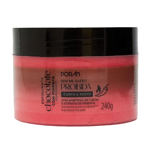 Esfoliante  Corpo e Rosto Chocolate com Pimenta Porán 240g