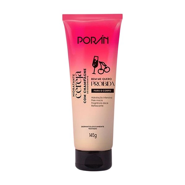 Loção Hidratante Desodorante Corporal Cereja com Champagne Porán 145g