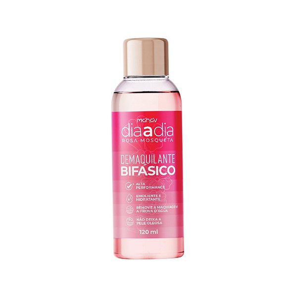 Demaquilante Bifásico Rosa Mosqueta Dia a Dia Mahav 120ml