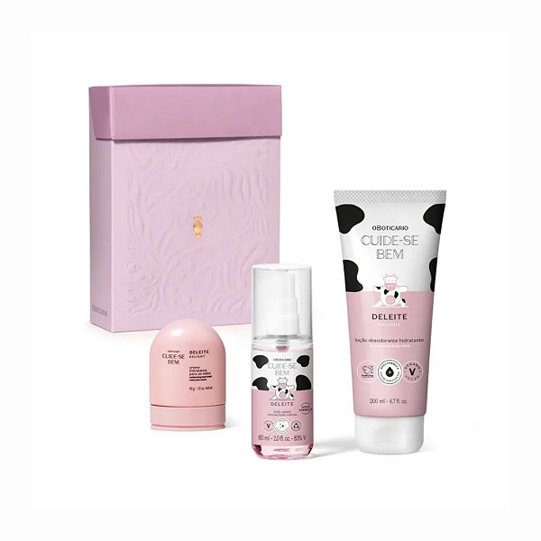 Presente Dia das Mães Cuide-se Bem Deleite Body Splash + Hidratante + Creme Mãos