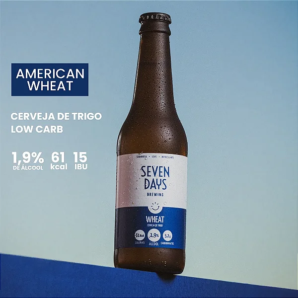Cerveja de Trigo Wheat Seven Days - Baixa Caloria e Baixo Álcool