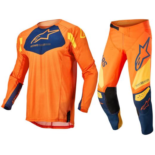 Kit Calça + Camisa Alpinestars Techstar Factory 2022 Laranja