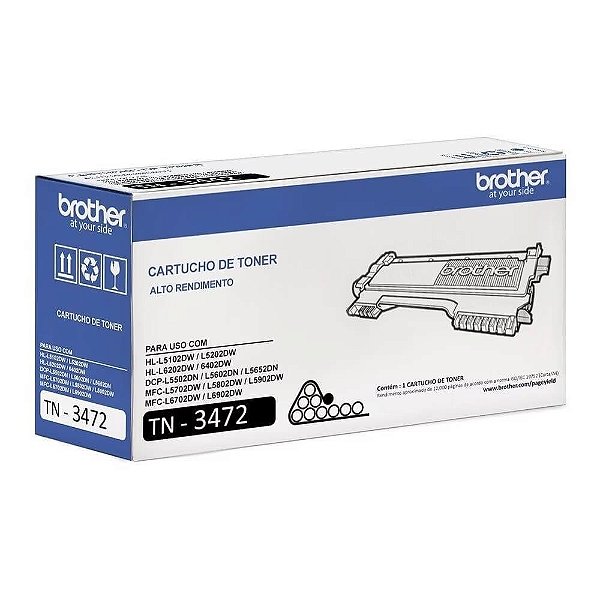 Toner Brother TN 3472S Preto