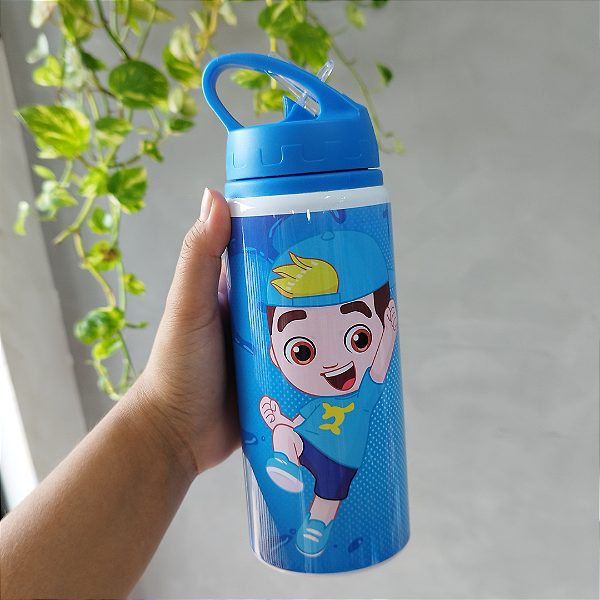 Garrafinha personalizada com nome tema Lucas Neto 600 ML