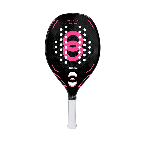 Raquete de Beach Tennis Joog Majestic KVL Pro Kevlar Blue EVA Pro - branco e rosa
