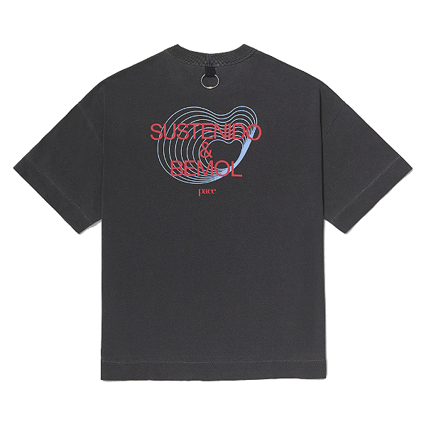 Camiseta Pace Sustenido & Bemol Oversized Washed Black