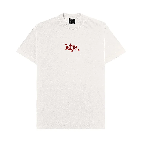 Camiseta Sufgang Basic Off White Logo Vermelha