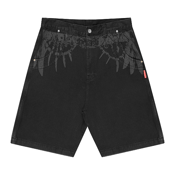 Bermuda Jeans MAD Enlatados Curvilínea Cinto Tribal