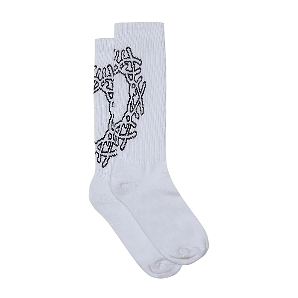 Meia Quadro Creations Heart Circle Branco