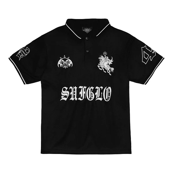 Camisa Polo Sufgang x Glogang Preto