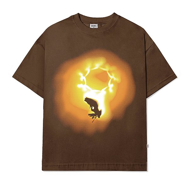 Camiseta Barra Crew Ahlma Boxy Marrom