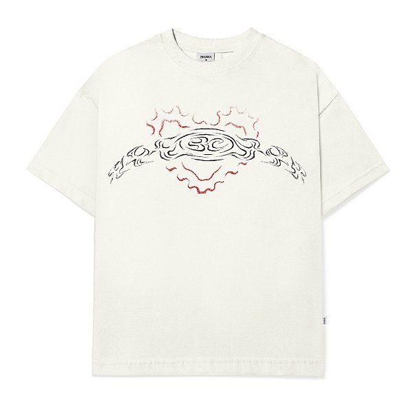 Camiseta Barra Crew Iconografia Remix Boxy Off White