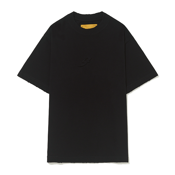 Camiseta Barra Crew B Garça Alto Relevo Puída Preto