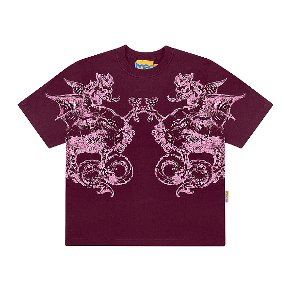 Camiseta MAD Enlatados Pente Extendido Bordô