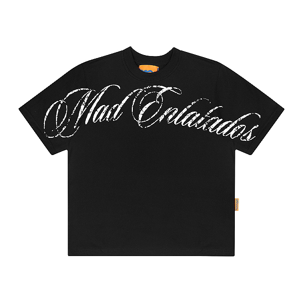Camiseta MAD Enlatados Cursiva Preto