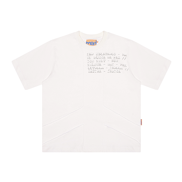 Camiseta MAD Enlatados Bordado da Paz Off White