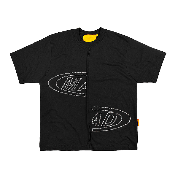 Camiseta MAD Enlatados Portal Bordado Zigzag Preto