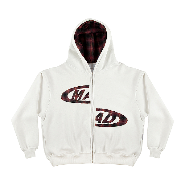 Moletom MAD Enlatados Portal Bordado Xadrez Off White