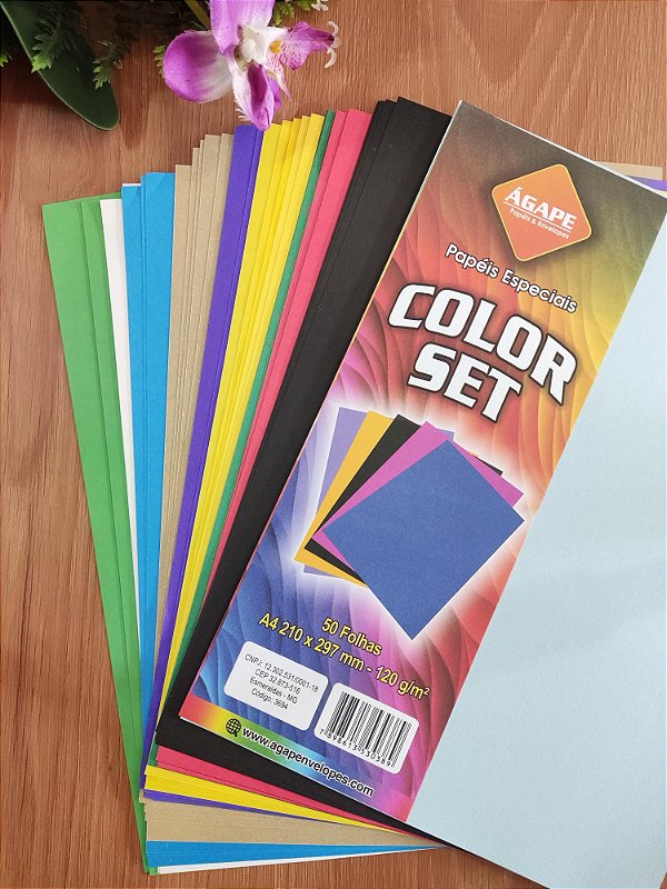 Bloco Educação Artística Papel Colorset Lumi 120g 50Fls - Romitec
