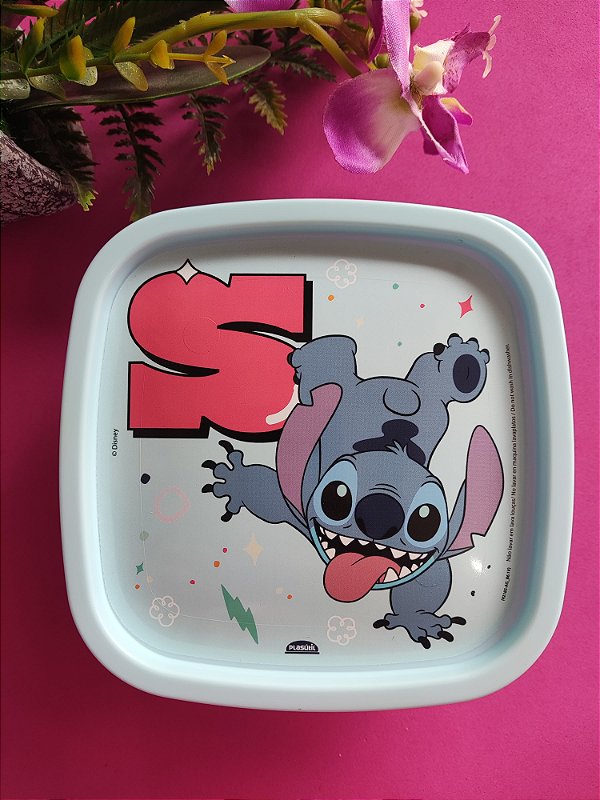 Marmita Pote Plástico Stitch 580ml - Plasútil