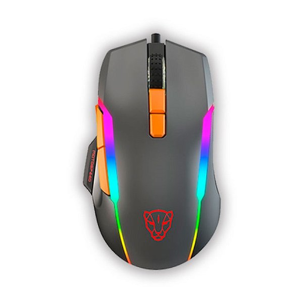 Mouse Gamer Motospeed V90 Cinza 12000Dpi RGB