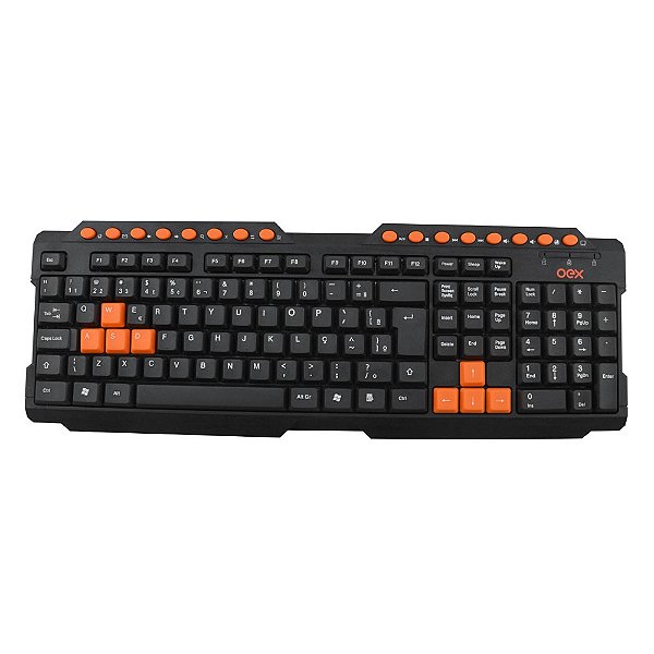 Teclado Gamer OEX Action TC200 Preto ABNT2