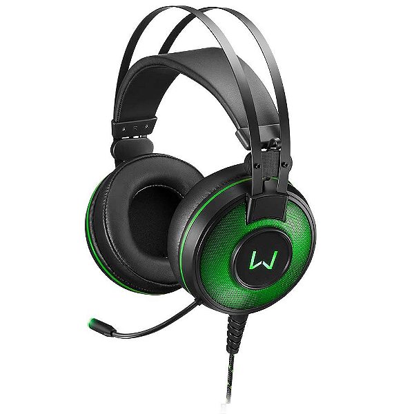 Headset Gamer Multilaser Warrior Raiko 7.1 USB com Led Verde