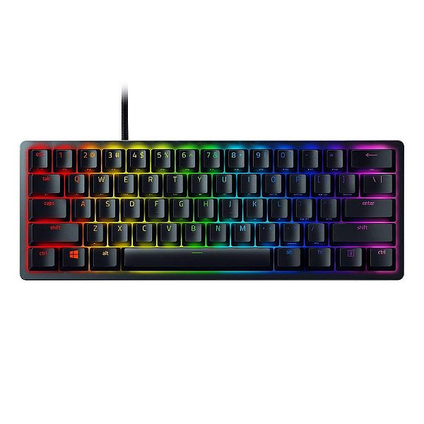 Teclado Gamer Razer Óptico-Mecânico Huntsman Mini Clicky, Razer Switch Purple, US