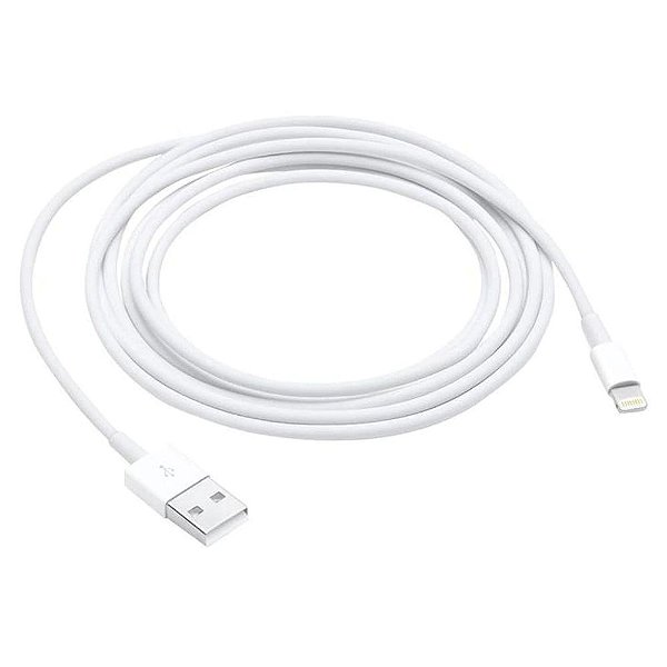Cabo Apple Lightning USB com 1 Metro para iPhone, iPad, Mac e iPod Branco
