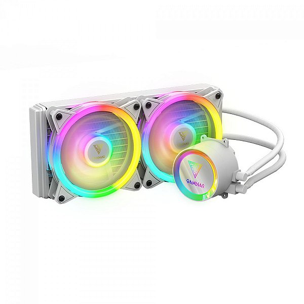 Water Cooler Gamdias Chione M2-240RW, RGB, Controlador, 240mm, Intel-AMD, Branco