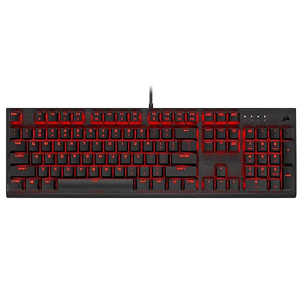 Teclado Mecânico Gamer Corsair K60 Pro, Led Vermelho, Switch Cherry Viola, Preto, ABNT2