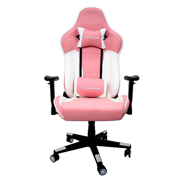 Cadeira Gamer Motospeed G1, Rosa/Branco