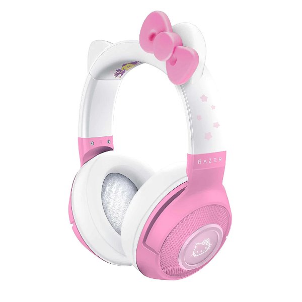 Headset Gamer Razer Kraken BT, Hello Kitty Edition, Chroma, Wireless, Drivers 40mm, Quartz