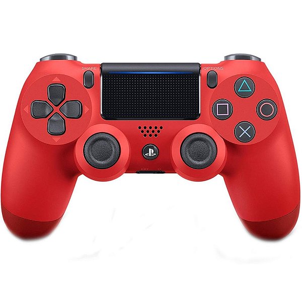 Controle Sony Dualshock 4 PS4, Sem Fio, Magma Vermelho, CUH-ZCT2U