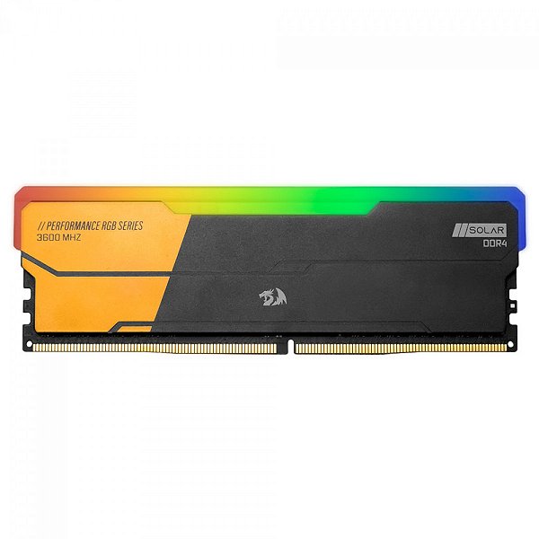 Memória DDR4 Redragon Solar, RGB, 16GB, 3600Mhz, Black